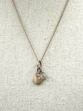 Baroni Designs 925 Sterling Silver 3 Moonstone Charms Dainty Necklace Jewelry